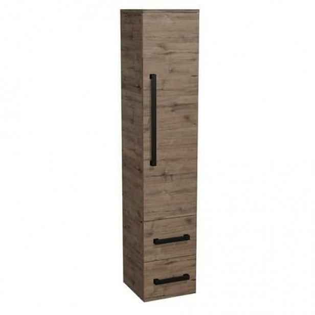 Koupelnová skříňka vysoká SAT Cube Way 35x163x33 cm dub Wellington mat CUBE3CV35DW