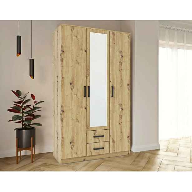 Casarredo Šatní skříň SIMPLE 120 3D2Dr dub artisan