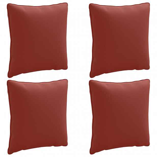 vidaXL 4-dílné zádové polstrování PUTTEN 4 pcs 100% polyester Červená