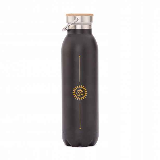 Termoláhev Bodhi 600 ml nerezová ocel, vzor Om, matná černá
