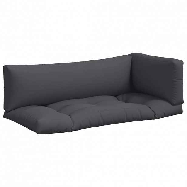 vidaXL Podušky na palety 3 ks antracitové textil