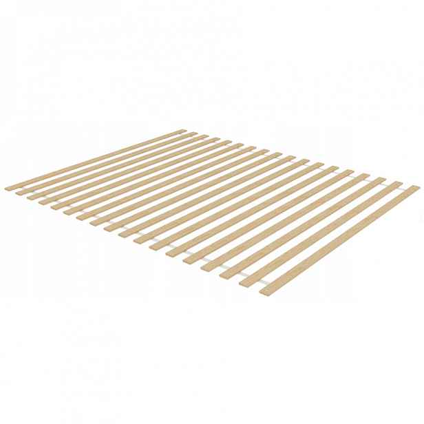 Rám postele s vložkou pod matrace 200 x 140 cm, 18 plochých lamel, 350 kg