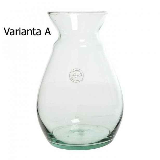 Váza skleněná atypická 27cm čirá A