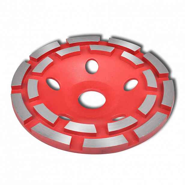 vidaXL Diamantový brusný kotouč - dvouřadý - 125 mm