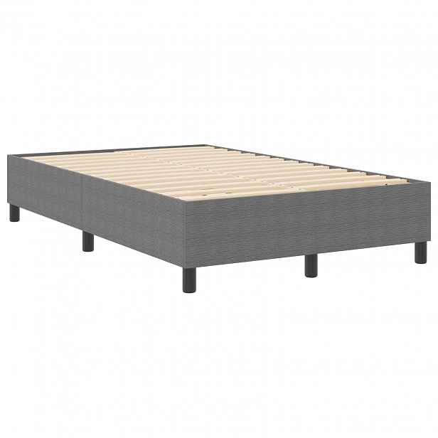 vidaXL Rám platformy Světle šedá 120 x 200 cm Žebrovaná látka