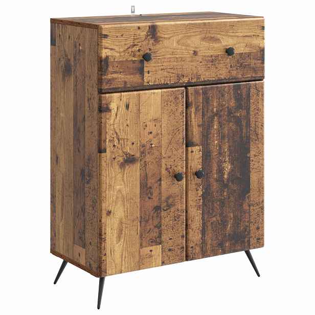 vidaXL Servírovací skříň Staré dřevo 66 x 34,5 x 90 cm