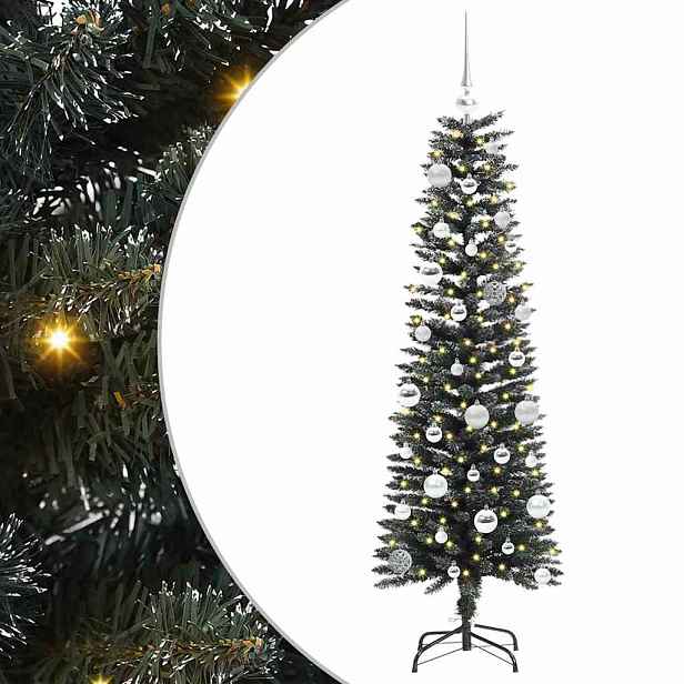 vidaXL Umělý vánoční stromeček Zelená 150 cm PVC, plast a ocel