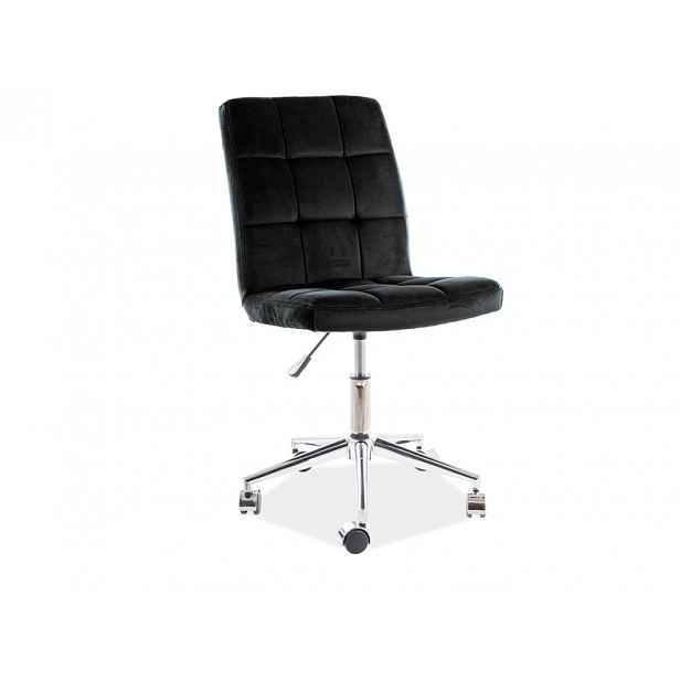 Černá kancelářská židle Q-020 VELVET