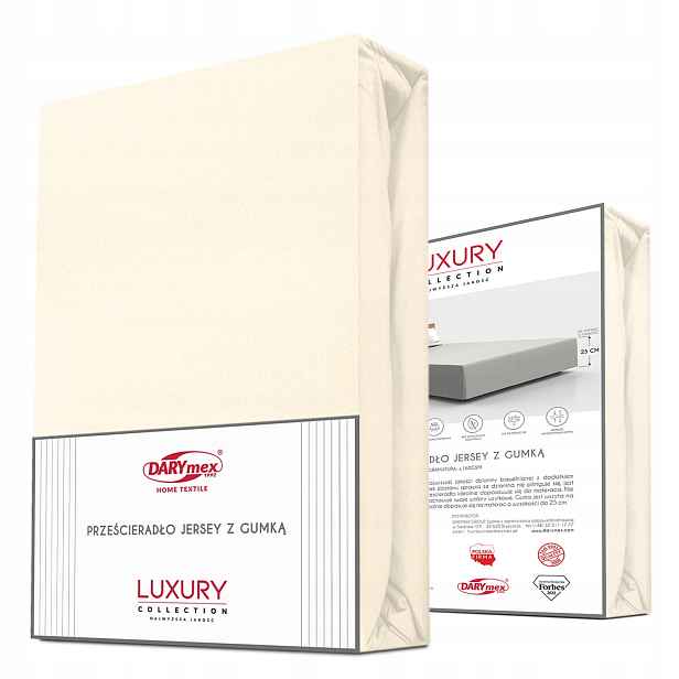 Prostěradlo jersey elastan s gumou ECRU/EKOLOGIE/90x200x30