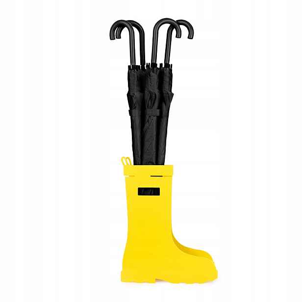 Stojan na deštníky Rain Boots žlutý, kovový Balvi Design