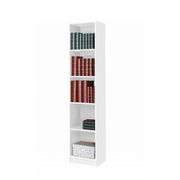 Úzký regál 40 cm AVOCA - bílý