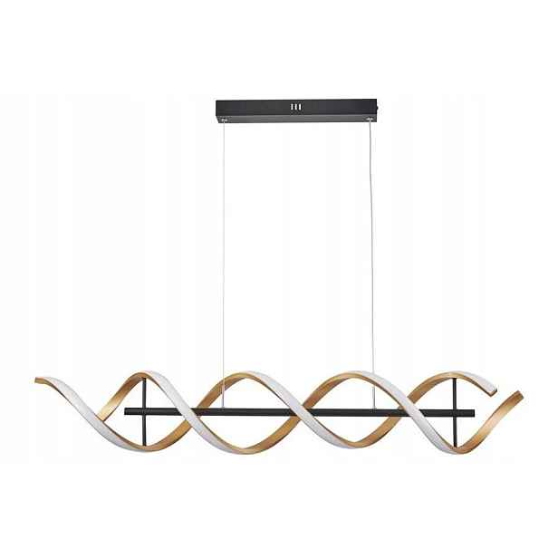 Závěsná spirálová Led lampa nad stůl černá/zlatá Abrax Reality 344201-09
