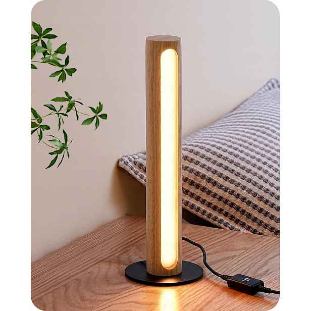 Noční Lampa Led Dřevěná Dotyková Stmívatelná 3000-6000K Edishine
