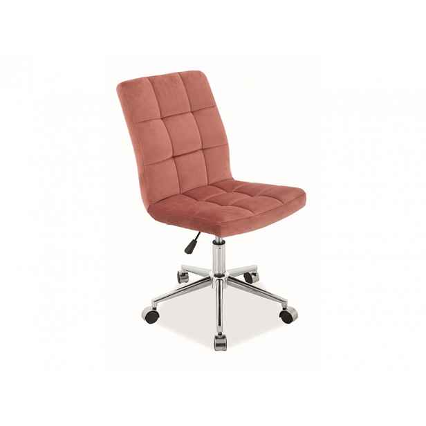 Růžová kancelářská židle Q-020 VELVET