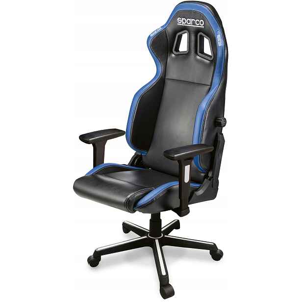 Sparco Icon kancelářská herní židle, barva černo-modrá