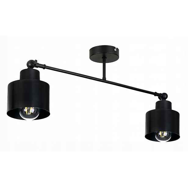 stropní svítidlo lustr nastavitelná nástěnná lampa Loft pohyb 2x E27 kov
