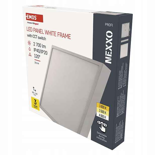 Emos Nexxo Led stropní svítidlo 30×30 cm 28,5 W bílé