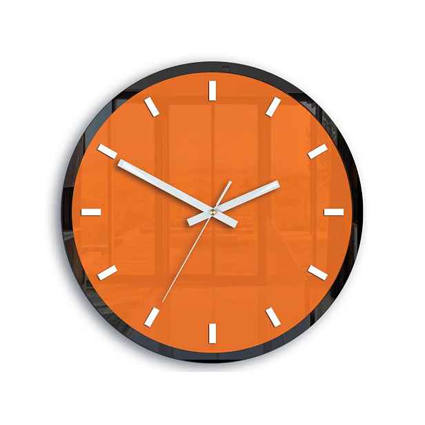 ModernClock Nástěnné hodiny Rolo 30 cm oranžové