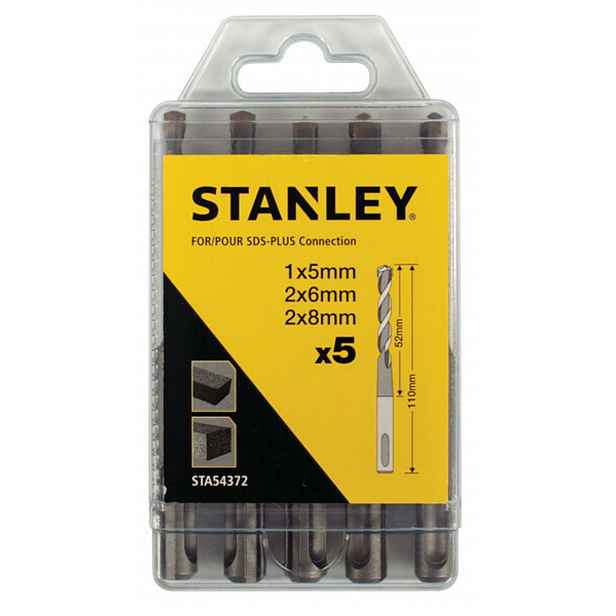 Stanley - 5dílná sada vrtáků do betonu SDS Plus STA54372-XJ