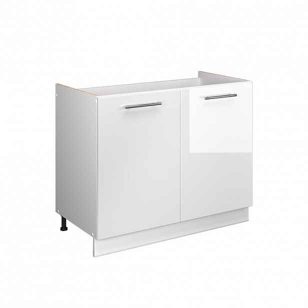 Vicco SKŘÍŇKA POD DŘEZ Fame-Line, Bílá vysoký lesk/Bílá, 100 cm bez pracovní desky