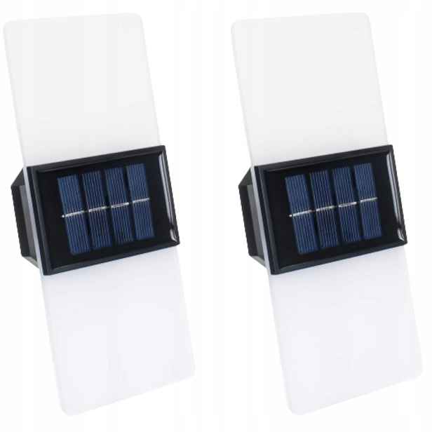 2x Solární zahradní lampa Terasová Led Akryl IP65 Hora Dolní Senzor