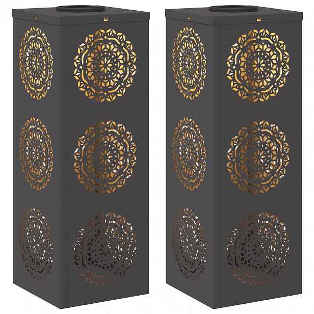 vidaXL Solární LED Cestovní Světlo 2 ks Teplá bílá 18 x 18 x 50 cm