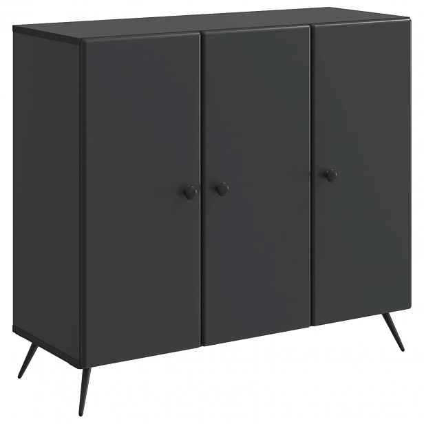 vidaXL Servírovací skříň Černá 89 x 34,5 x 80 cm Kompozitní dřevo
