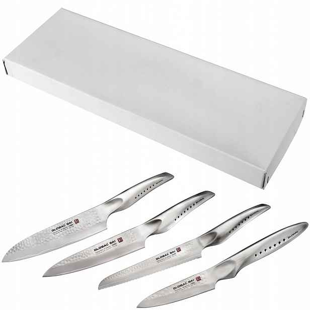 Global Sai Japonský set 4 nožů v krabičce šéfkuchaře SAI-4001