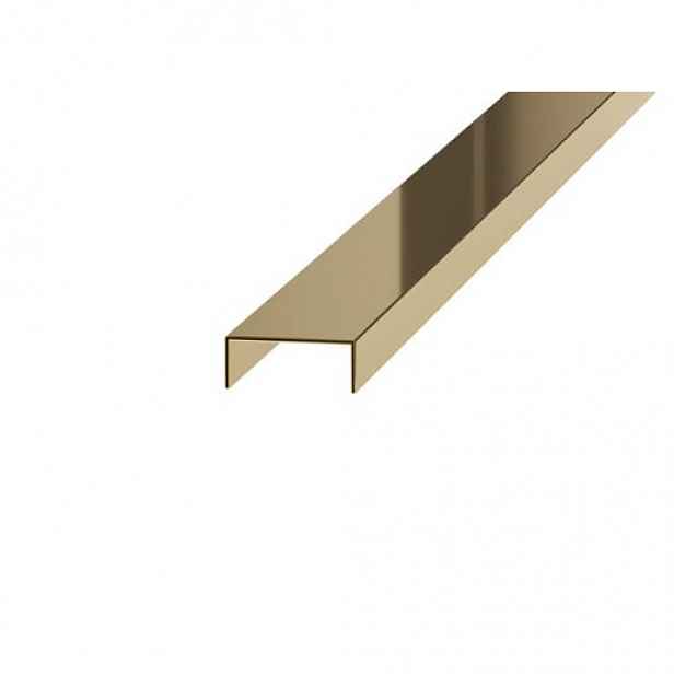 Lišta dekorační "U" Eviso gold lesk, nerez PVD, délka 270 cm, šířka 30 mm, PRGO0003