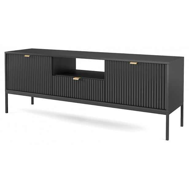 Piaski Televizní stolek Nova 154 cm černý/černý rám