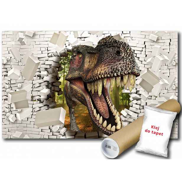Vinylová fototapeta Dinosaurus zeď cihla 152x104