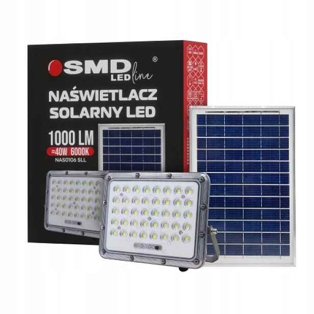 Solární Led Zářič 40W 6000K 1000LM Panel