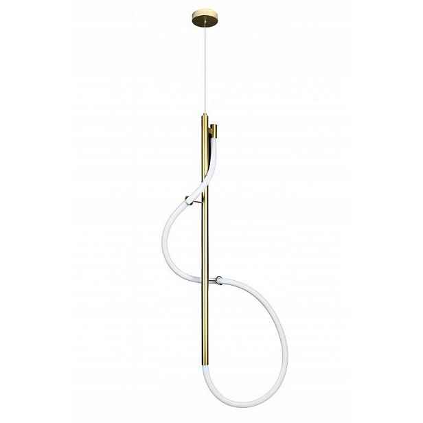 Led lampa Lustr Hadička 21,5W Zlatá Dálkový Ovladač