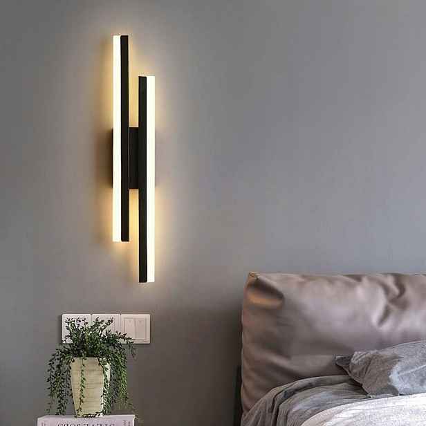 Moderní Nástěnné Svítidlo Led Lampa Loft Černá 20W 3000K Obývací Pokoj Kolekce