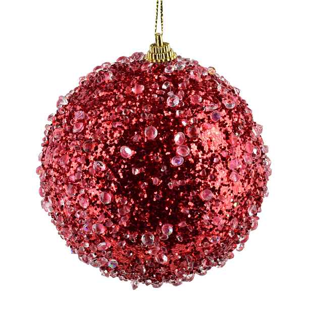 Mondex Vánoční baňka SANTA LILA Bauble 10 cm červená