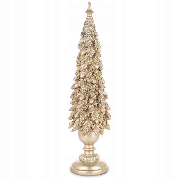 Vánoční figurka zlatý vánoční stromek s listy 51 cm 170854 Art-pol