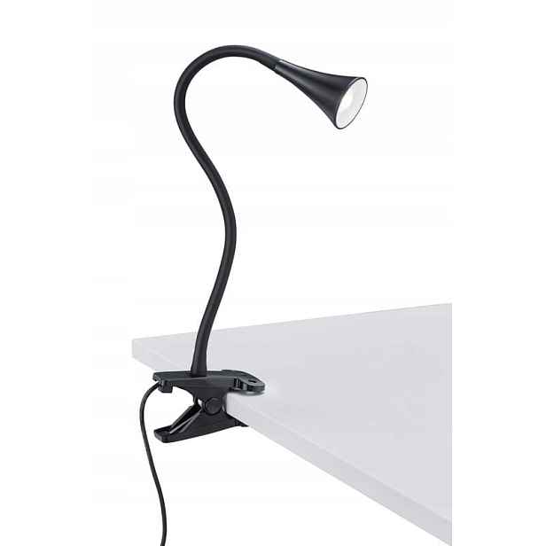 Led stolní lampa s klipem, nastavitelná, černá Rl