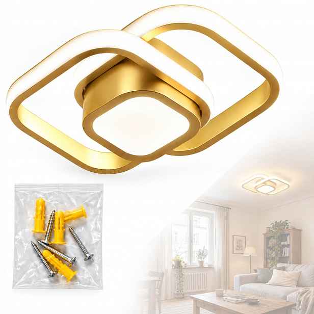 Stropní Svítidlo stropní svítidlo Led 33W zlatá 3 barvy světla 32x25 cm do šatny