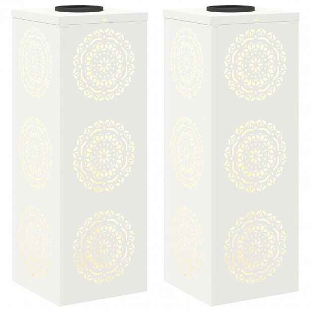 vidaXL Solární LED Cestovní Světlo 2 ks Teplá bílá 18 x 18 x 50 cm