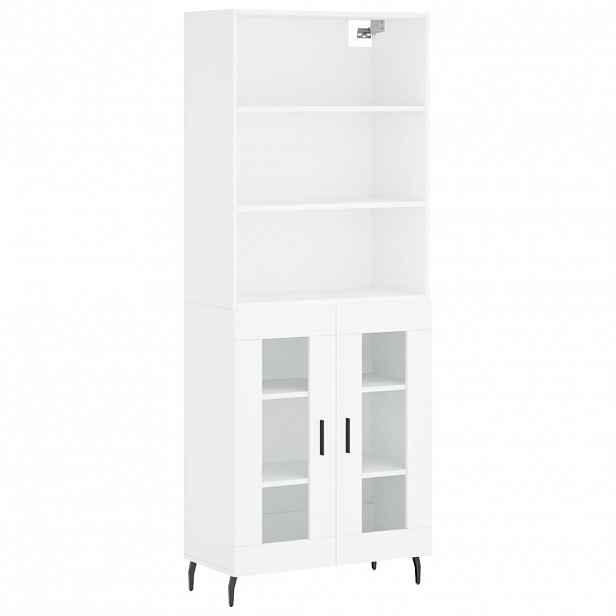 vidaXL Skříň highboard bílá 69,5 x 34 x 180 cm kompozitní dřevo