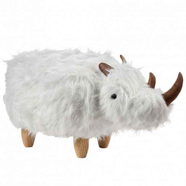 Beliani STOLIČKA VE TVARU ZVÍŘÁTKA Pískově béžová Woolly