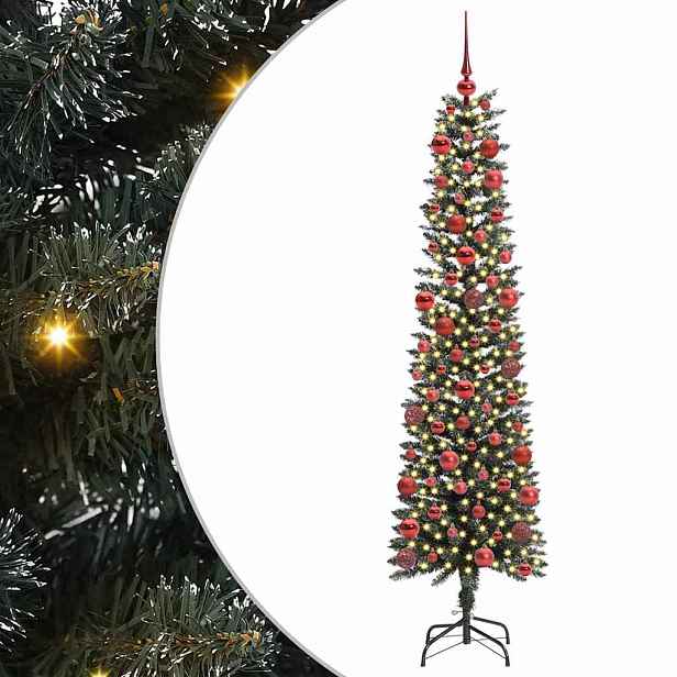vidaXL Umělý vánoční stromeček Zelená 180 cm PVC, plast a ocel