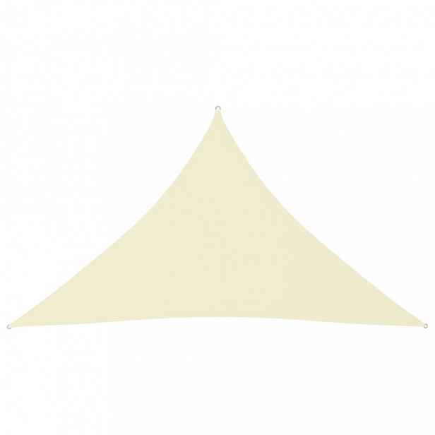 Stínící plachta trojúhelníková 5 x 5 x 6 m oxfordská látka Dekorhome Krémová