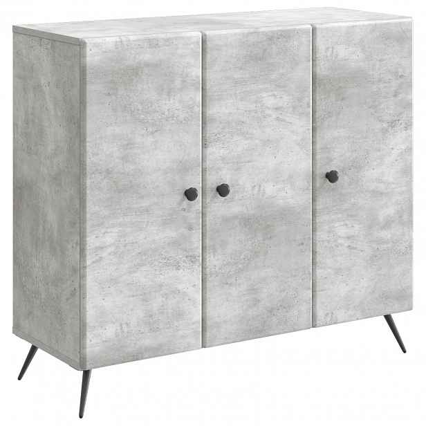 vidaXL Servírovací skříň Betonově šedá 89 x 34,5 x 80 cm