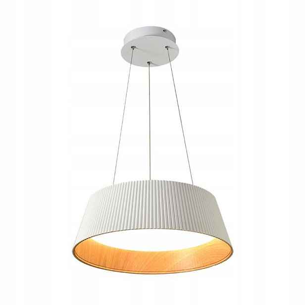 Aspe Závěsná lampa 46 cm, 1xLED, 30 W, bílá dřevo