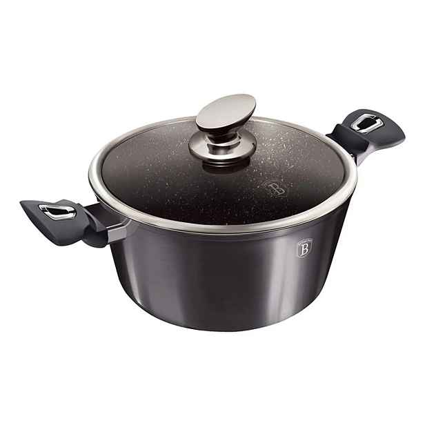 Berlingerhaus Carbon Pro Line Kastrol s poklicí s mramorovým povrchem, 30