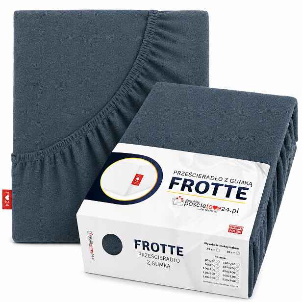 Froté prostěradlo 220x240 s přiléhavým pásem Hrubá Bavlna 200g, různé barvy