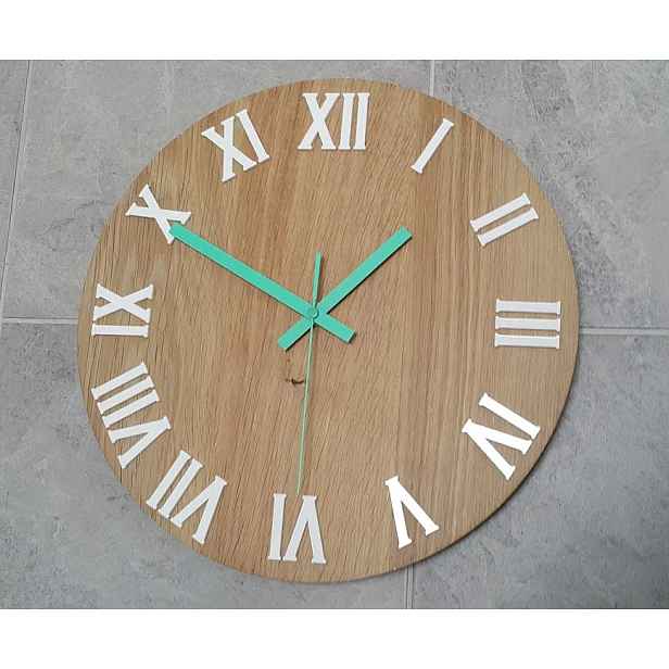 ModernClock Nástěnné hodiny Rome hnědé