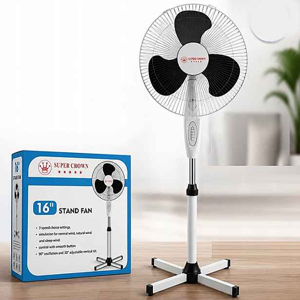 Stojanový Podlahový Ventilátor Volně Stojící Tichý Výkonný Ventilátor 40W Vrtule