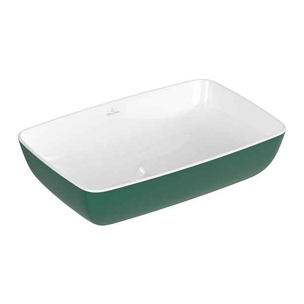 Villeroy & Boch Artis - Umyvadlo na desku, 58x39 cm, bez přepadu, bez otvoru pro baterii, Forest 417258BCS7